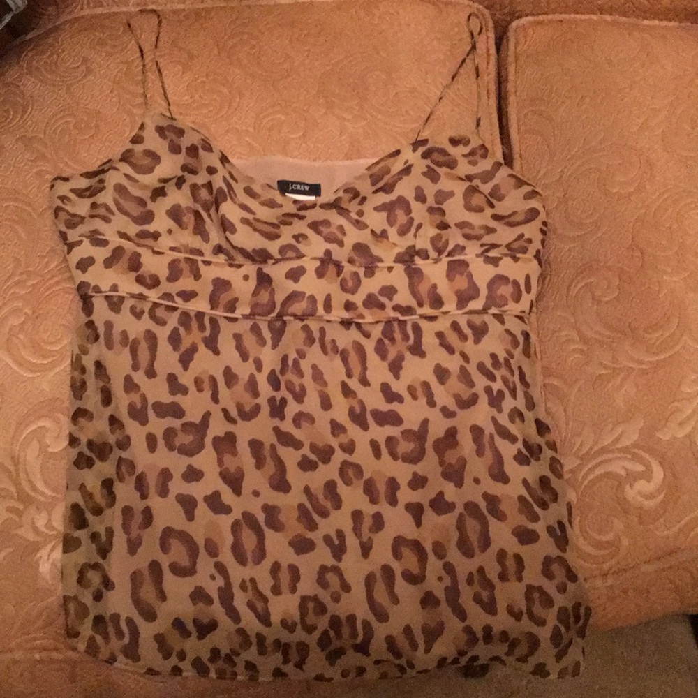 J Crew camisole leopard print